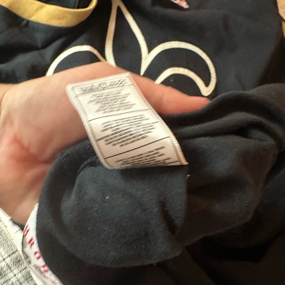 Mitchell & Ness Black New Orleans Saints NFL 100 Long Sleeve Men’s T-Shirt L - Picture 12 of 15